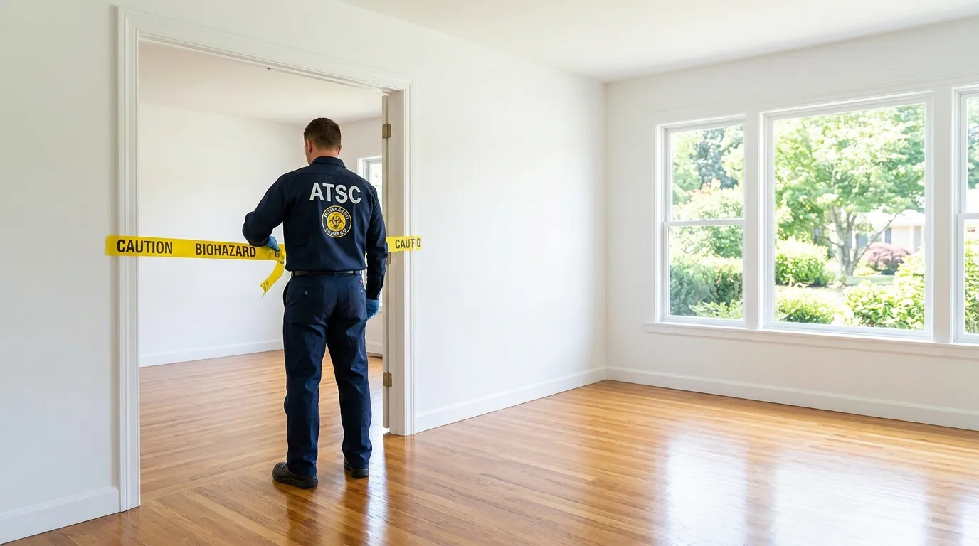 Certified biohazard cleanup crew performing Decomposition Cleanup in Chesapeake Beach